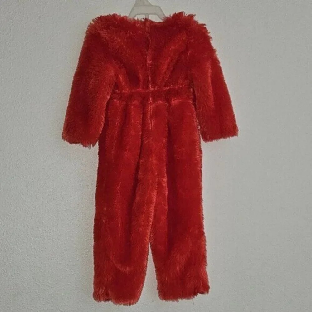 Elmo Sesame Street Halloween Costume Baby 12-18 Months Furry Plush Jumpsuit Only